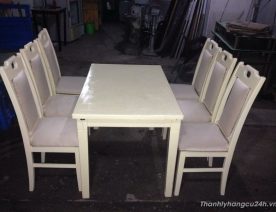 bàn ghế ăn trắng
